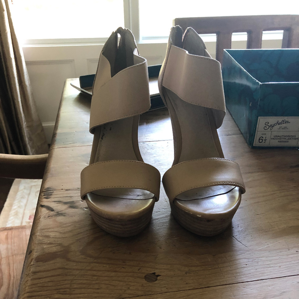 Tan wedges-Seychelles Brand-Size 6.5